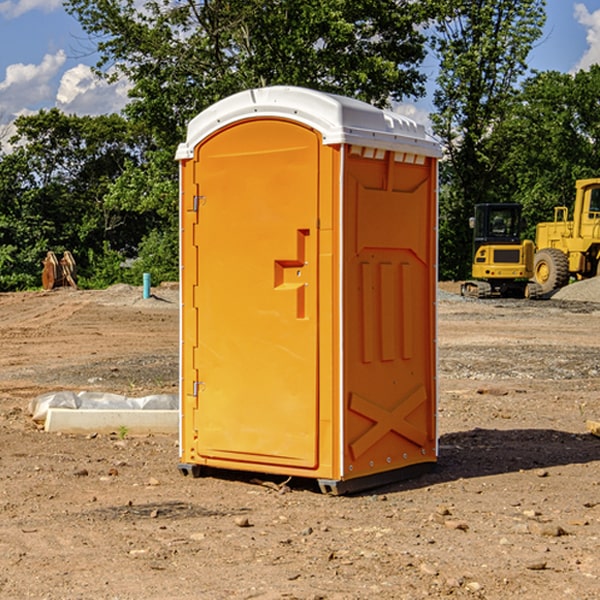 how often are the portable restrooms cleaned and serviced during a rental period in Birds Landing